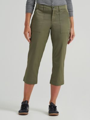 Women's Ultra Lux Comfort Flex-To-Go Utility Capri in Mercantile Green alternative view