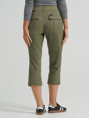 Women's Ultra Lux Comfort Flex-To-Go Utility Capri in Mercantile Green alternative view 2