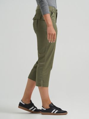 Women's Ultra Lux Comfort Flex-To-Go Utility Capri in Mercantile Green alternative view 3