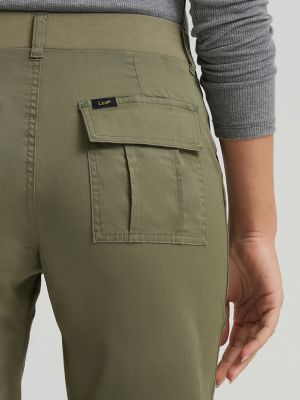 Women's Ultra Lux Comfort Flex-To-Go Utility Capri in Mercantile Green alternative view 4