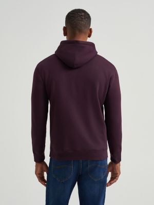 Men's Logo Patch Solid Hoodie
