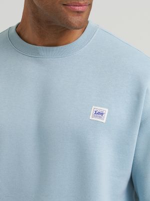 Mens Relaxed Fit Essential Workwear Sweatshirt:Jet Stream Blue:S alternative view 2