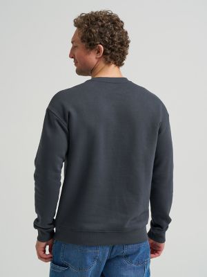 Men's Relaxed Fit Essential Workwear Sweatshirt in Oak Moss - thumbnail 10