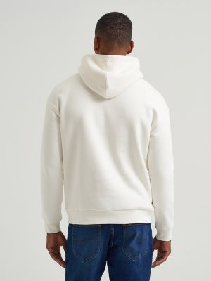 Men's Relaxed Fit Essential Workwear Hoodie in Ecru alternative view