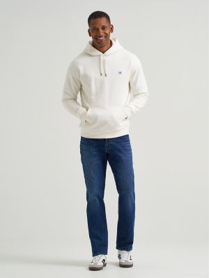Men's Relaxed Fit Essential Workwear Hoodie in Ecru alternative view 3