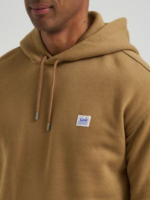 Men's Relaxed Fit Essential Workwear Hoodie in Dark Khaki alternative view 2