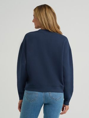 Women's Crafted with Purpose Crew Neck Sweatshirt in Mood Indigo alternative view