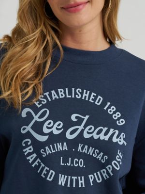 Women's Crafted with Purpose Crew Neck Sweatshirt in Mood Indigo alternative view 2