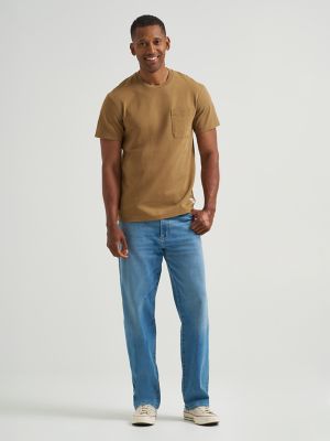 Men's Relaxed Fit Heavyweight Pocket Tee in Dark Khaki alternative view 3
