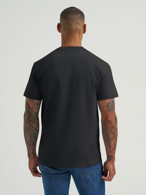 Men's Relaxed Fit Heavyweight Pocket Tee in Washed Black alternative view