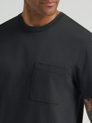 Men's Relaxed Fit Heavyweight Pocket Tee in Washed Black alternative view 2