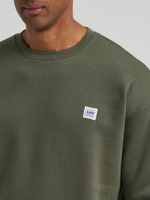Men's Relaxed Fit Essential Workwear Sweatshirt in Oak Moss alternative view 2