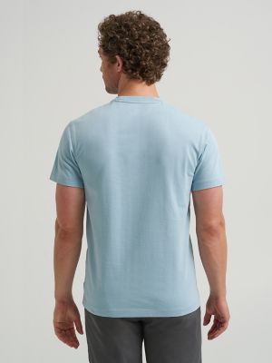 Men's Relaxed Fit Heavyweight Pocket Tee in Jet Stream Blue alternative view
