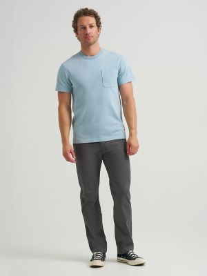 Men's Relaxed Fit Heavyweight Pocket Tee in Jet Stream Blue alternative view 3