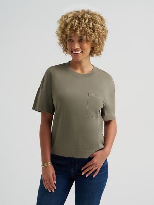 Women's Solid Logo Pocket Tee from Lee - $19.99