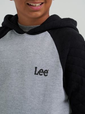 Boy's Quilted Raglan Fleece Hoodie