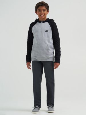 Boy's Quilted Raglan Fleece Hoodie
