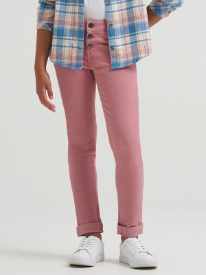 Girl's Button-Fly Jean in Limpett Shell