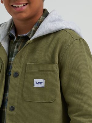 Boy's Hooded Canvas Work Jacket