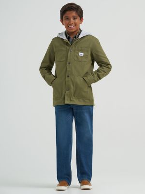 Boy's Hooded Canvas Work Jacket