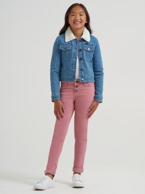 Girl's Sherpa Collar Denim Trucker Jacket | SALE | Lee®