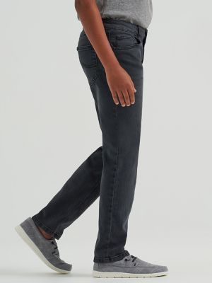 Boy's Regular Straight Stretch Jean in Ash Black alternative view 3