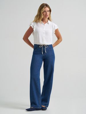 Women's Legendary Loose Drawstring Trouser Jean in Under Shade alternative view