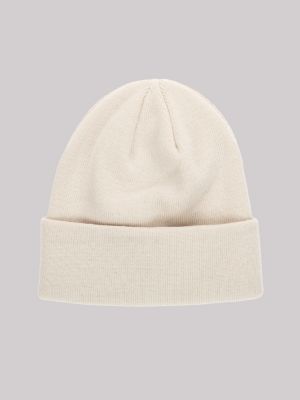 Rib Knit Logo Patch Beanie Set:Navy/Stone:One Size alternative view 2