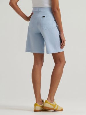 Women's Ultra Lux Comfort with Flex-To-Go Relaxed Fit Utility Bermuda in Shy Blue alternative view 2
