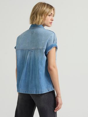 Women's Rolled Sleeve Utility Shirt in Stalled Out