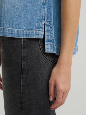 Women's Rolled Sleeve Utility Shirt in Stalled Out