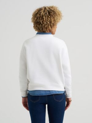Women's Crafted with Purpose Crew Neck Sweatshirt in Bright White alternative view