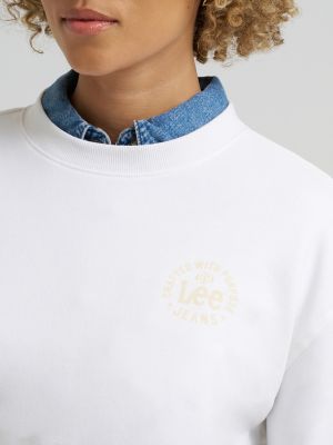 Women's Crafted with Purpose Crew Neck Sweatshirt in Bright White alternative view 2