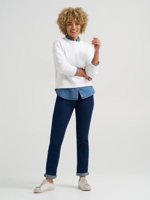 Women's Crafted with Purpose Crew Neck Sweatshirt in Bright White alternative view 3