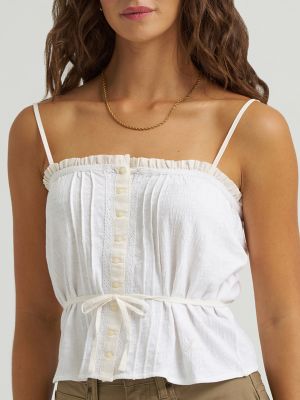 Women's Lace Trim Cami Top