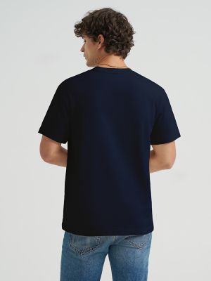 Men's Relaxed Fit Patch Logo Tee in Rebel Navy