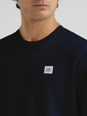 Men's Relaxed Fit Patch Logo Tee in Rebel Navy