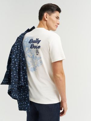 Men's Relaxed Fit Daily Dose Graphic Tee in Natural