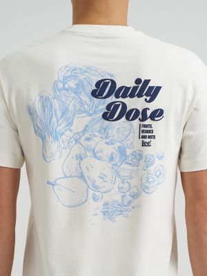 Men's Relaxed Fit Daily Dose Graphic Tee in Natural