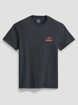 Men's Relaxed Fit Vinyl Shop Graphic Tee in Washed Black alternative view