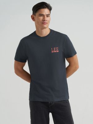 Men's Relaxed Fit Vinyl Shop Graphic Tee in Washed Black alternative view 2