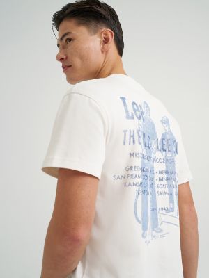 Men's Relaxed Fit H.D. Lee Graphic Tee in Natural