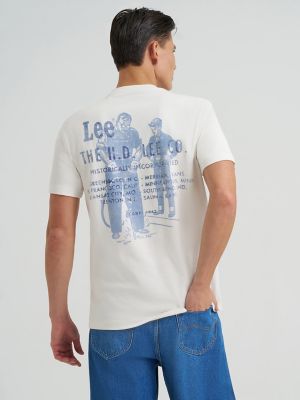 Lee Cooper - T-shirt imprimé logo en coton - Rouge - - 9.52