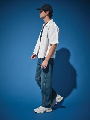 Men's 100% Cotton Loose Barrel Jean