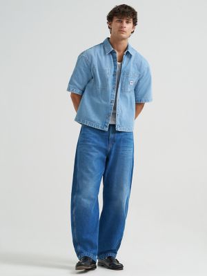 Men's 100% Cotton Loose Barrel Jean