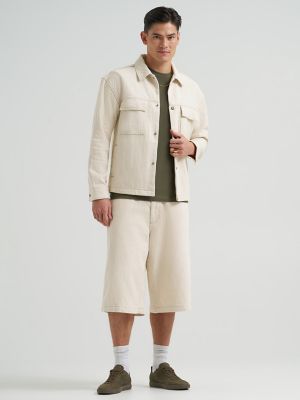Men's Oversized Jacquard Snap Front Shirt