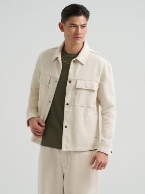 Men's Oversized Jacquard Snap Front Shirt