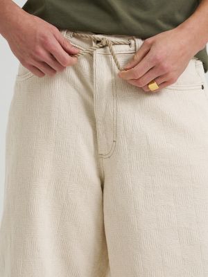 Men's Loose Jacquard Drawstring Jort