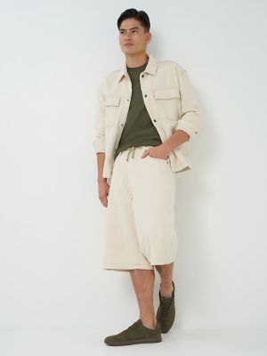 Men's Loose Jacquard Drawstring Jort