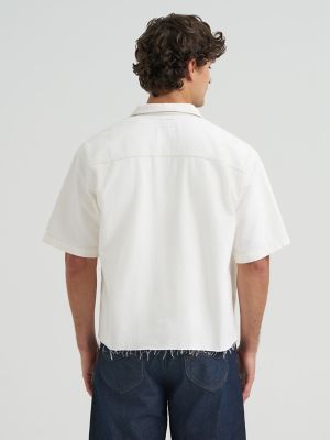Men's Loose Full Zip Denim Shirt